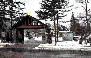 entrance to cemetery, by Peter Gower