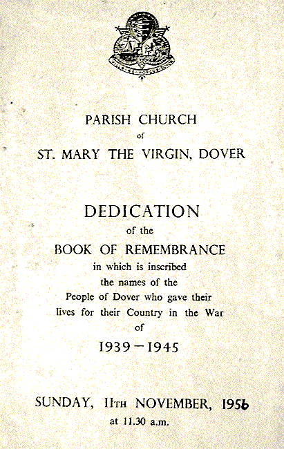 Book of Remembrance Dedication - Order of Service