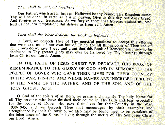 Book of Remembrance - Dedication Order of Service