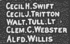 detail, showing Walter Tull's name