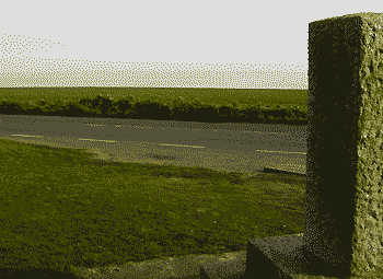 looking out to see from behind the RFC memorial