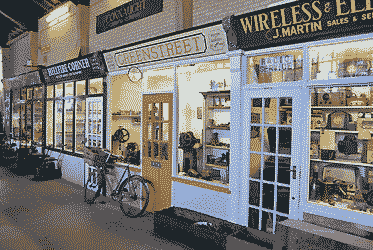 mock shop fronts, by Simon Chambers