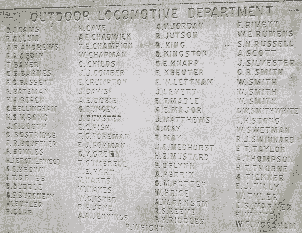plaque showing names of casualties, photographed by Simon Chambers