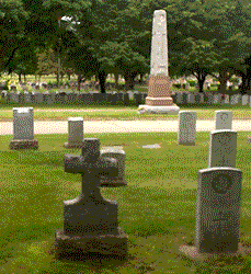 general view of Mount Hope, with pvt Claringbould's grave in foreground, by Grahdon Jones 