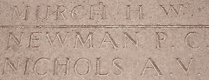 PC Newman, Arras memorial, by Michelle and Andy Cooper