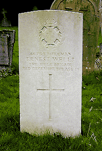 E Wells grave stone, by Simon Chambers 