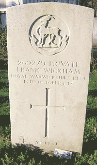 F Wickham grave stone, by Andy and Michelle Cooper