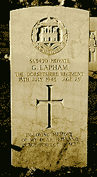 G Lapham's headstone, courtesy Charles Fair 