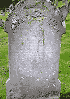 gravestone at Charlton, by Joyce Banks