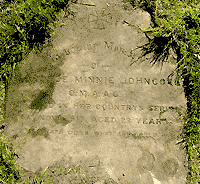 F MJohncock's headstone, by Simon Chambers