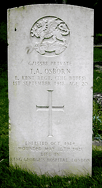 TA Osborn, gravestone, by Simon Chambers