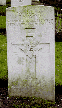 F A Owins, gravestone, by Simon Chambers