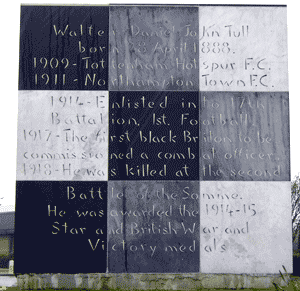 one face of the memorial at Northampton, by simon Chambers