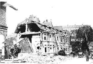 Priory Gate Road, bombed 1942, courtesy Dover Museum