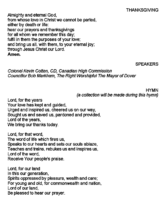 thanksgiving, speakers, hymn , Lord for the years, 