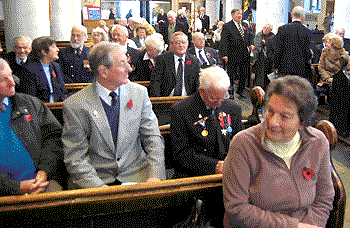 congregation arriving