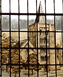 St Mary's, painted on east window