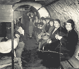 Sheltering in Winchelsea cave, courtesy Mrs Wright