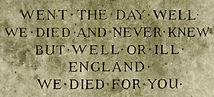 plaque from school memorial, by Simon Chambers