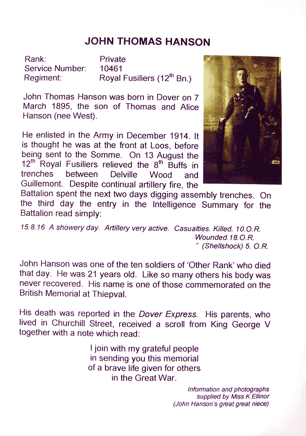 information panel about John Hanson