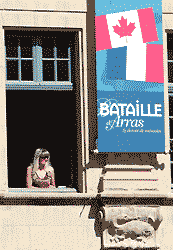 the buildings were hung with banners proclaiming "first battle of arras"