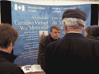 Canadian Virtual Memorial stand
