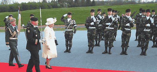 returning from inspecting the troops