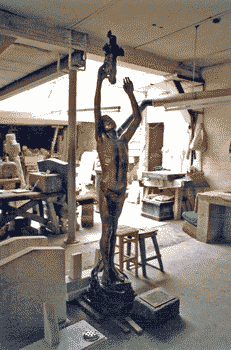 memorial in workshop, courtesy Ivor Spencer