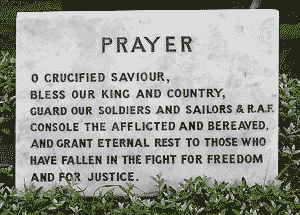 prayer from the War Shrine at St Pauls, by Simon Chambers 