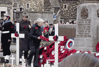 laying the Dover War Memorial Project wreath, by Simon Chambers